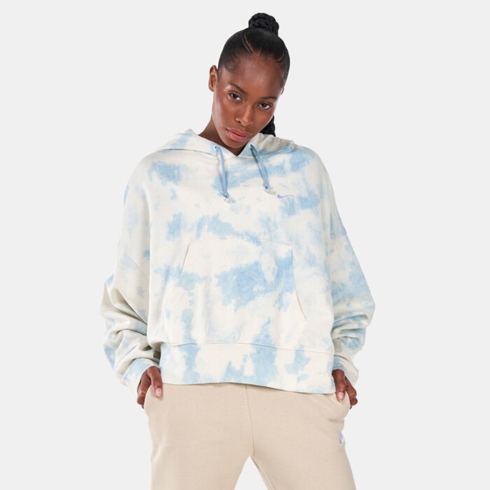Nike Women's Sky Blue Tie-Dye Hoodie